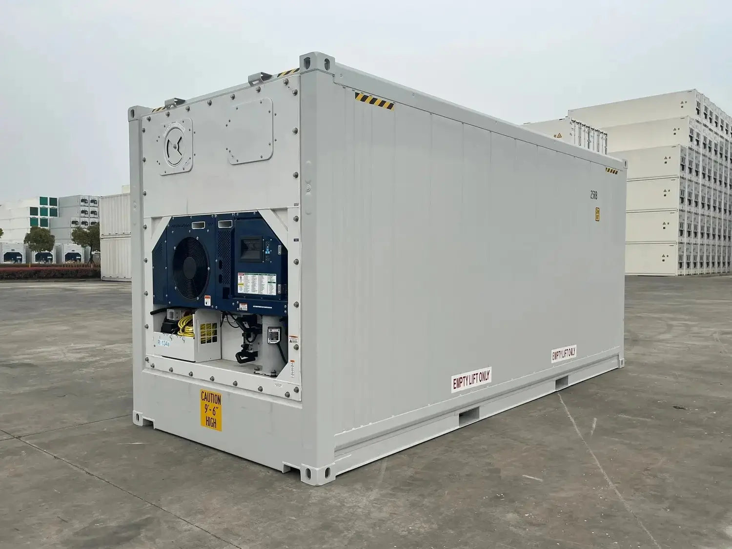 20′ High Cube Reefer Container mit versenkter Butcher-Tür